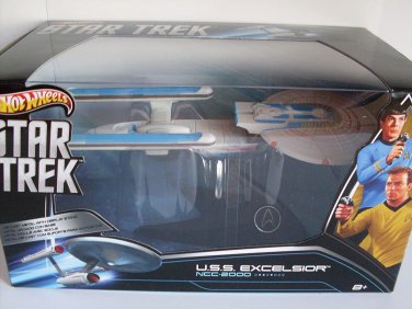 Hot Wheels Collector Star Trek 2009 USS Excelsior NCC-2000 - 8-inch 1:3,500 Scale Starship - X3084