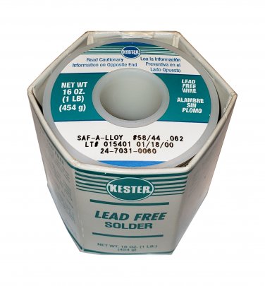 50% OFF - Kester Solder Spool - Sn97Ag0.2Sb0.8Cu2 SAF-A-LLOY - 1 lb, #58/44, 0.062&acirc;�� - 24-7031-0060