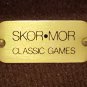 Vintage 1970 Skor-Mor Backgammon Game Set in Brown Leather Travel Case
