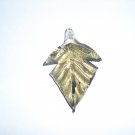 glassblown leaf charm