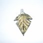 glassblown leaf charm