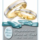 Wedding Wine Favors - Wine Label - Wedding Rings