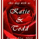 Personalized Wedding Favors - Wine Labels - Wedding Rose Full