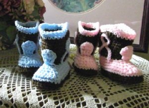 Baby Cowboy Booties - The Crochet Crowd