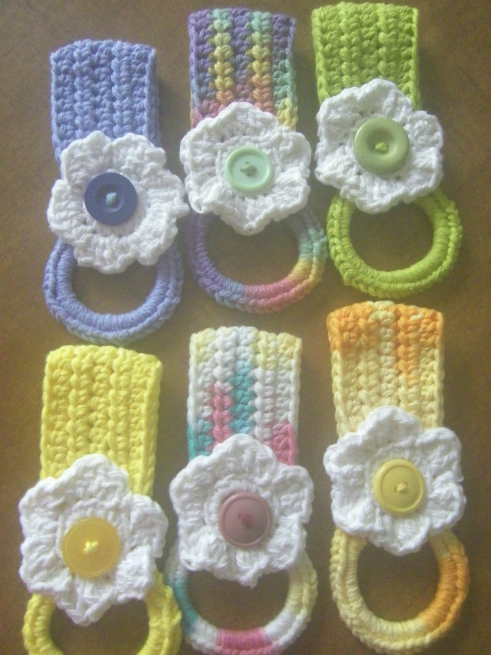 Crochet Towel Holders Kitchen Towel Toppers Handmade Towel Rings