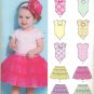 Girls Pattern Baby 4 Sizes Bodysuit Skirt New Look 6135 Summer Clothes