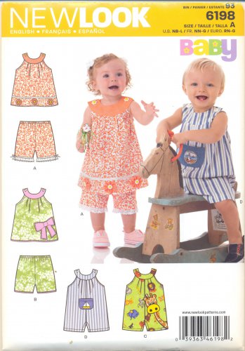 Unisex Pattern Baby 4 Sizes Dress and Shrug New Look 6198 Summer Clothes