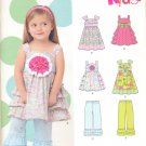Girls Pattern Toddler 5 Sizes Dress and Pants New Look 6219 Summer Clothes