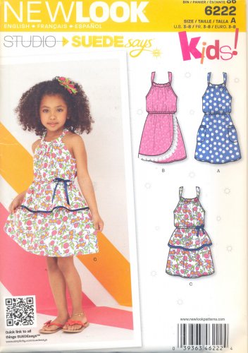 Girls Pattern Child 6 Sizes Dress New Look 6222 Summer Clothes