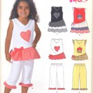 Girls Pattern Childs 6 Sizes Dress Top Pants New Look 6961 Summer Clothes