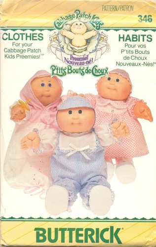Doll Pattern Cabbage Patch Kids Preemies Doll Wardrobe But 346 New