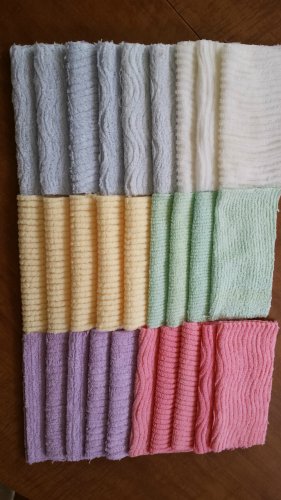 Chenille Quilting Squares Multicolors Seven Inch Quilting Chenille Squares