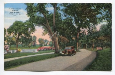 Red River along Red River Fargo North Dakota Postcard