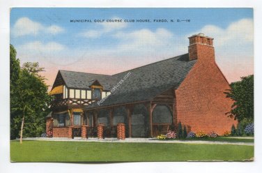 Municipal Golf Course Club House Fargo North Dakota Postcard