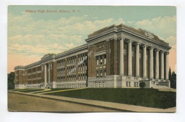 Albany High School Albany New York Postcard