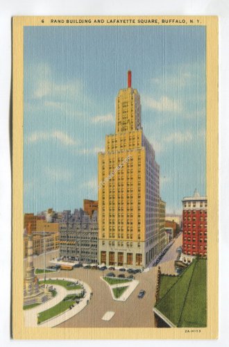 Rand Building and Lafayette Square Buffalo New York Postcard