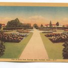 View of Circle Park Deerings Oaks Portland Maine Postcard