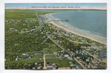 Birds Eye View Old Orchard Beach Maine Postcard