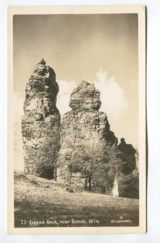 Ragged Rock near Tomah Wisconsin Postcard