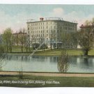View in Loring Park showing Hotel Plaza Minneapolis Minnesota Postcard