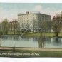 View in Loring Park showing Hotel Plaza Minneapolis Minnesota Postcard