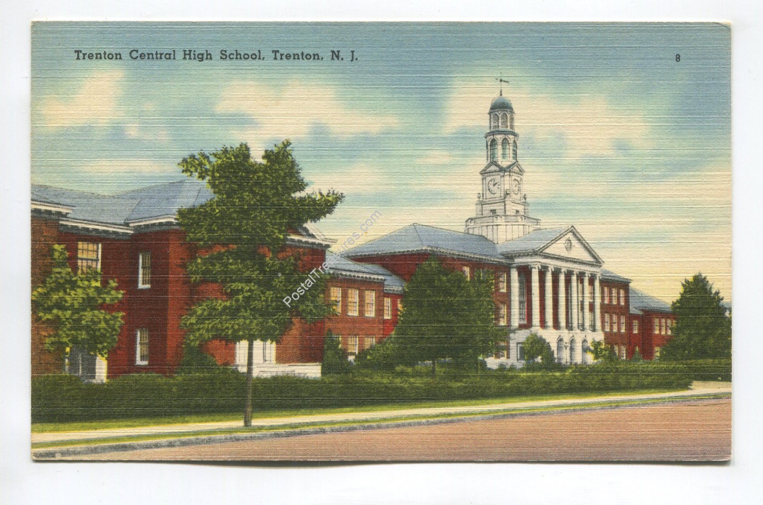 Trenton Central High School Trenton New Jersey Postcard