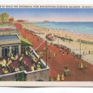 View of Beach and Boardwalk from Marlborough-Blenheim Solarium Atlantic City New Jersey Postcard
