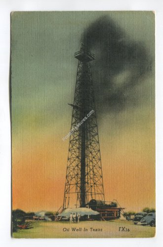 Oil Well in Texas Postcard