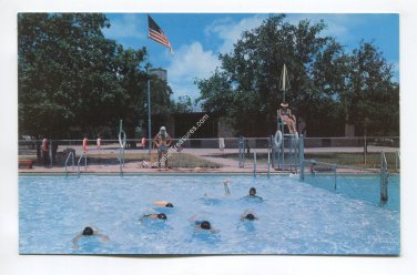 Swimming Pool at Lions Camp for Crippled Children Kerrville Texas Postcard