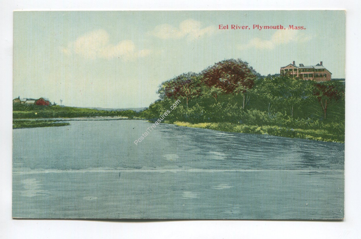 Eel River Plymouth Massachusetts Postcard