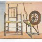Gov Carvers Chair and Priscilla Mullens Spinning Wheel Plymouth Massachusetts Postcard