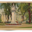 Clock on the Green Waterbury Connecticut Postcard