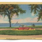 Breakwater Light from Seaside Park Bridgeport Connecticut Postcard