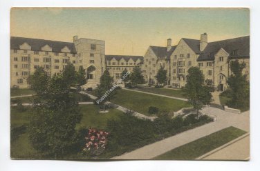 Mens Residence Center West Hall North Hall Indiana University Bloomington Indiana Postcard