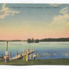 Bathing Beach at Christian Assembly Angola Indiana Postcard