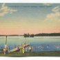 Bathing Beach at Christian Assembly Angola Indiana Postcard