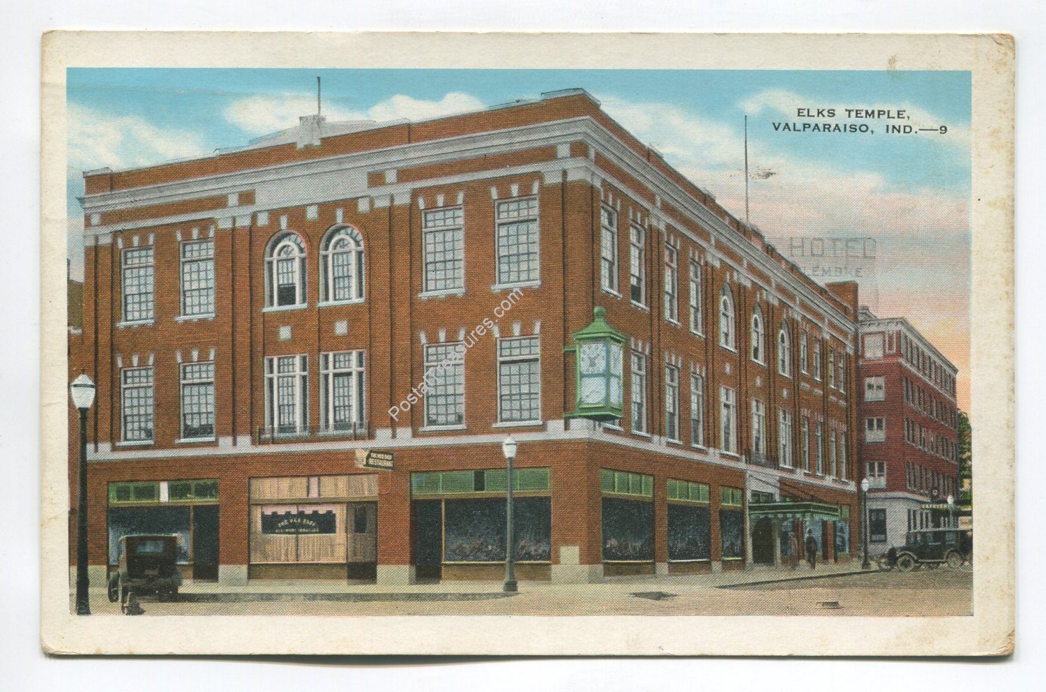 Elks Temple Valparaiso Indiana Postcard