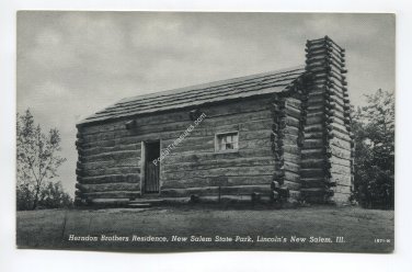 Herndon Brothers Residence New Salem State Park Lincolns New Salem Illinois Postcard