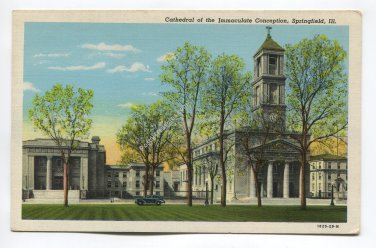 Cathedral of the Immaculate Conception Springfield Illinois Postcard