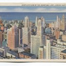 Birds Eye View of the Downtown Loop Looking East Chicago Illinois Postcard