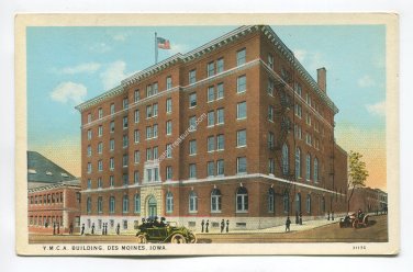 YMCA Building Des Moines Iowa Postcard