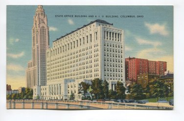 State Office Building and A I U Building Columbus Ohio Postcard