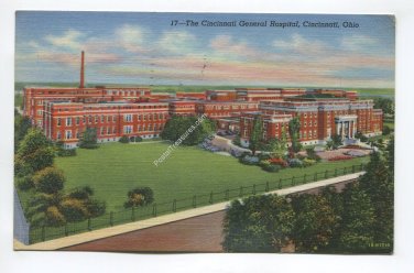 Cincinnati General Hospital Cincinnati Ohio Postcard