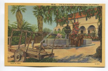The Old Mission Santa Barbara California Postcard