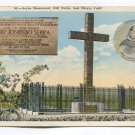 Sierra Monument Old Town San Diego California Postcard