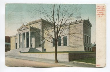 Deborah Cook Sayles Memorial Library Pawtuxet Rhode Island Postcard