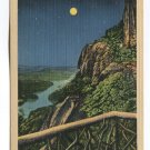 Moonlight over Lake Lure from Inspiration Point Chimney Rock Mountain Western NC Postcard