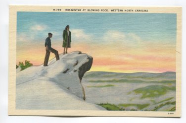 Mid-Winter at Blowing Rock Western North Carolina Postcard