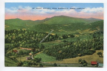 Mount Mitchell from Burnsville North Carolina Postcard