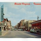 Street Scene Bristol Virginia-Tennessee Postcard